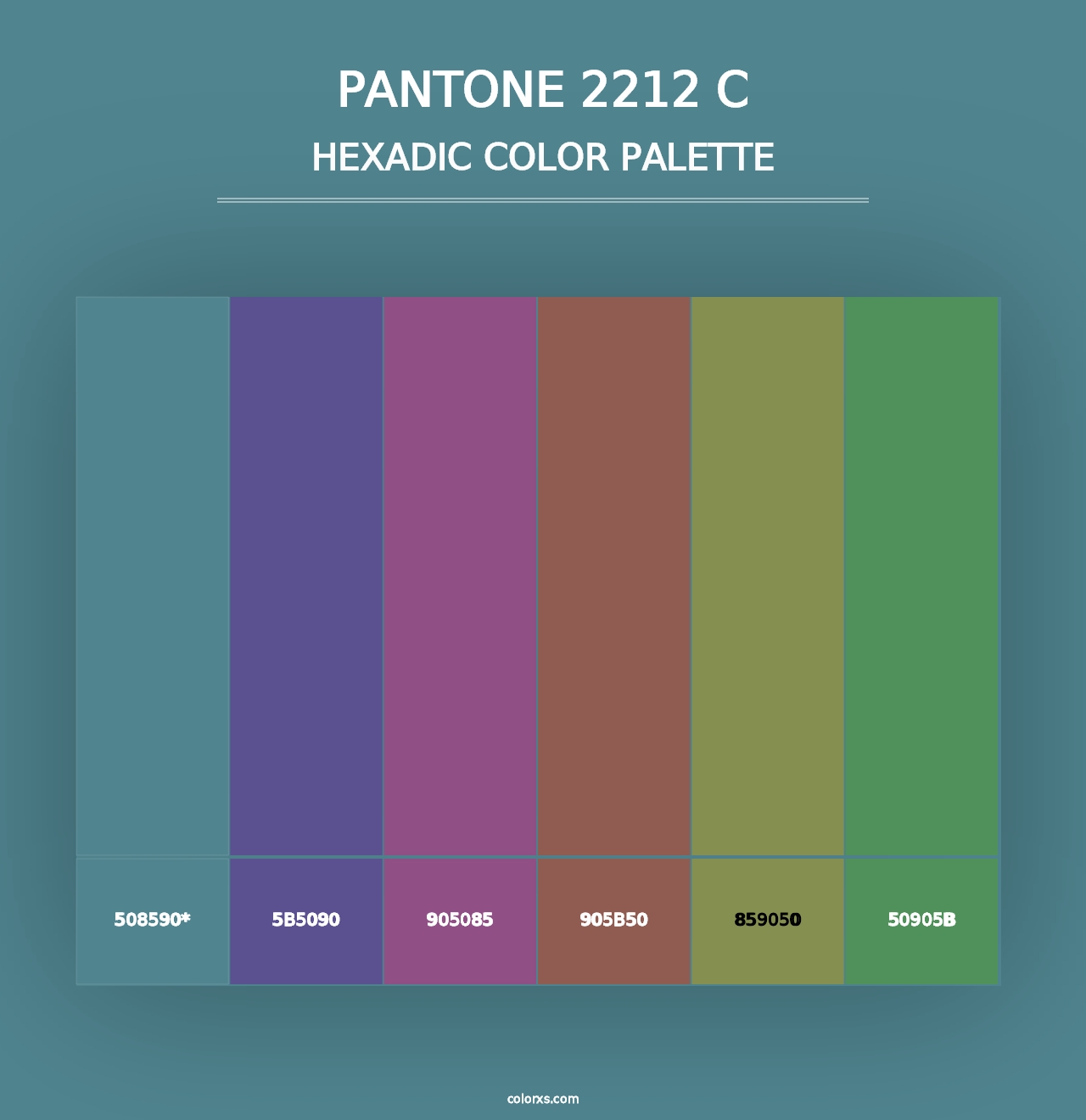 PANTONE 2212 C - Hexadic Color Palette