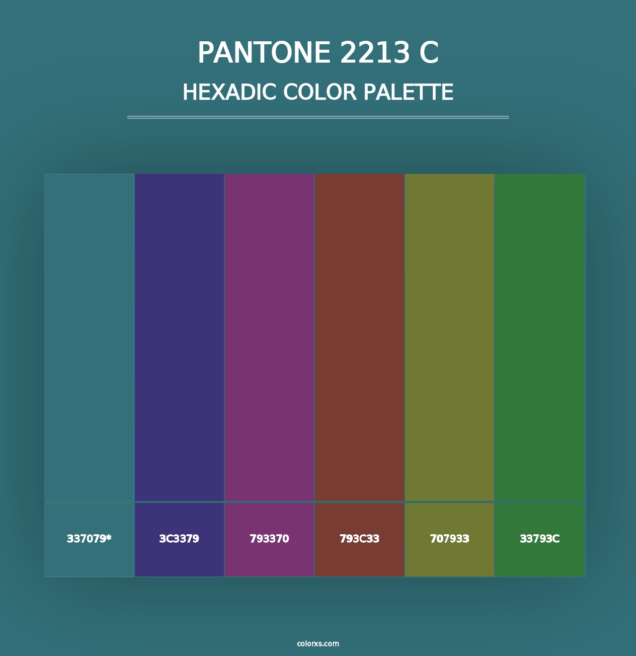 PANTONE 2213 C - Hexadic Color Palette