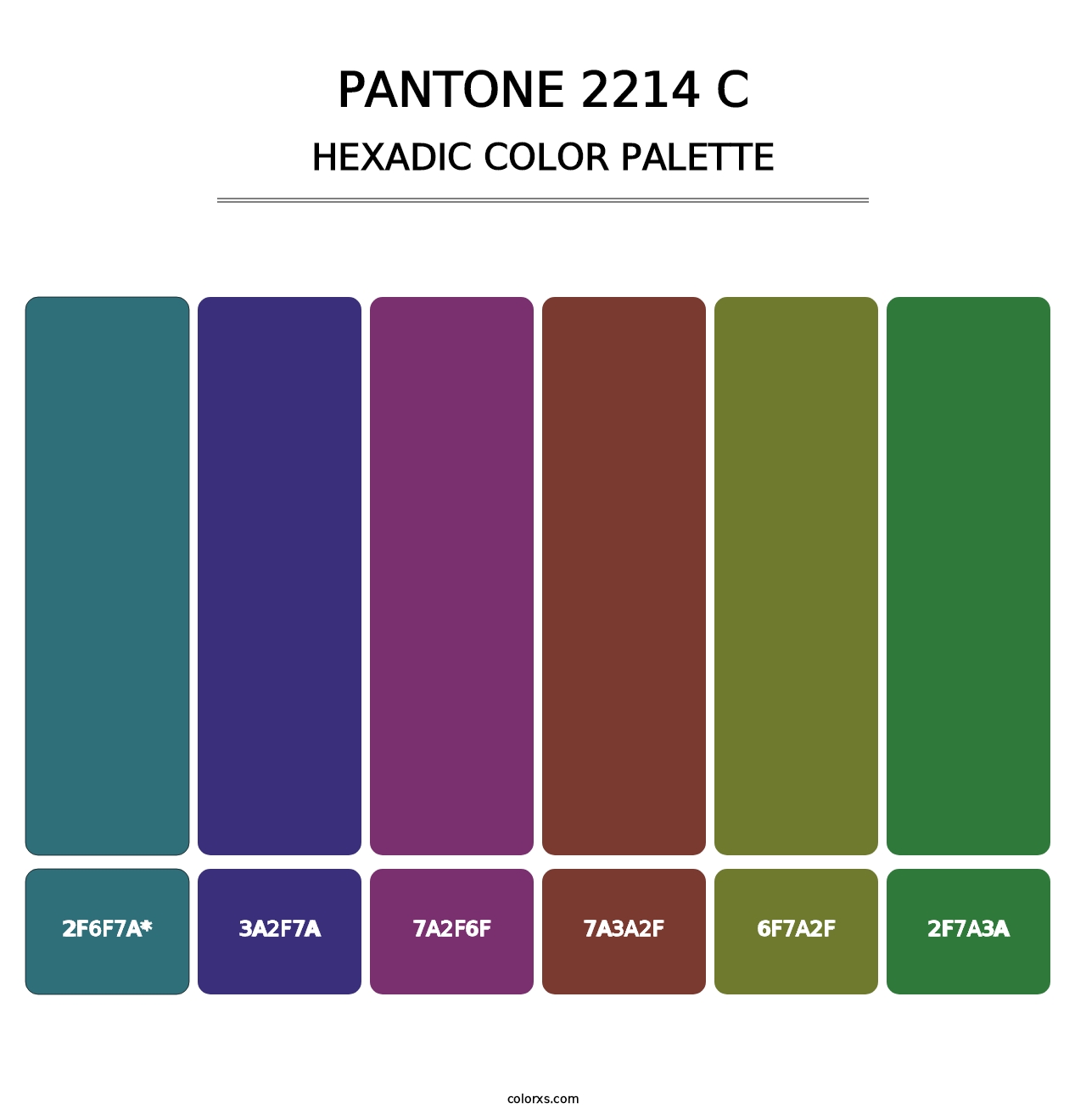 PANTONE 2214 C - Hexadic Color Palette