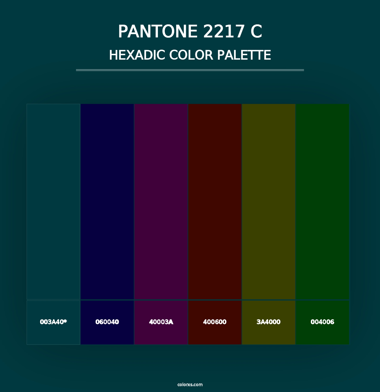 PANTONE 2217 C - Hexadic Color Palette