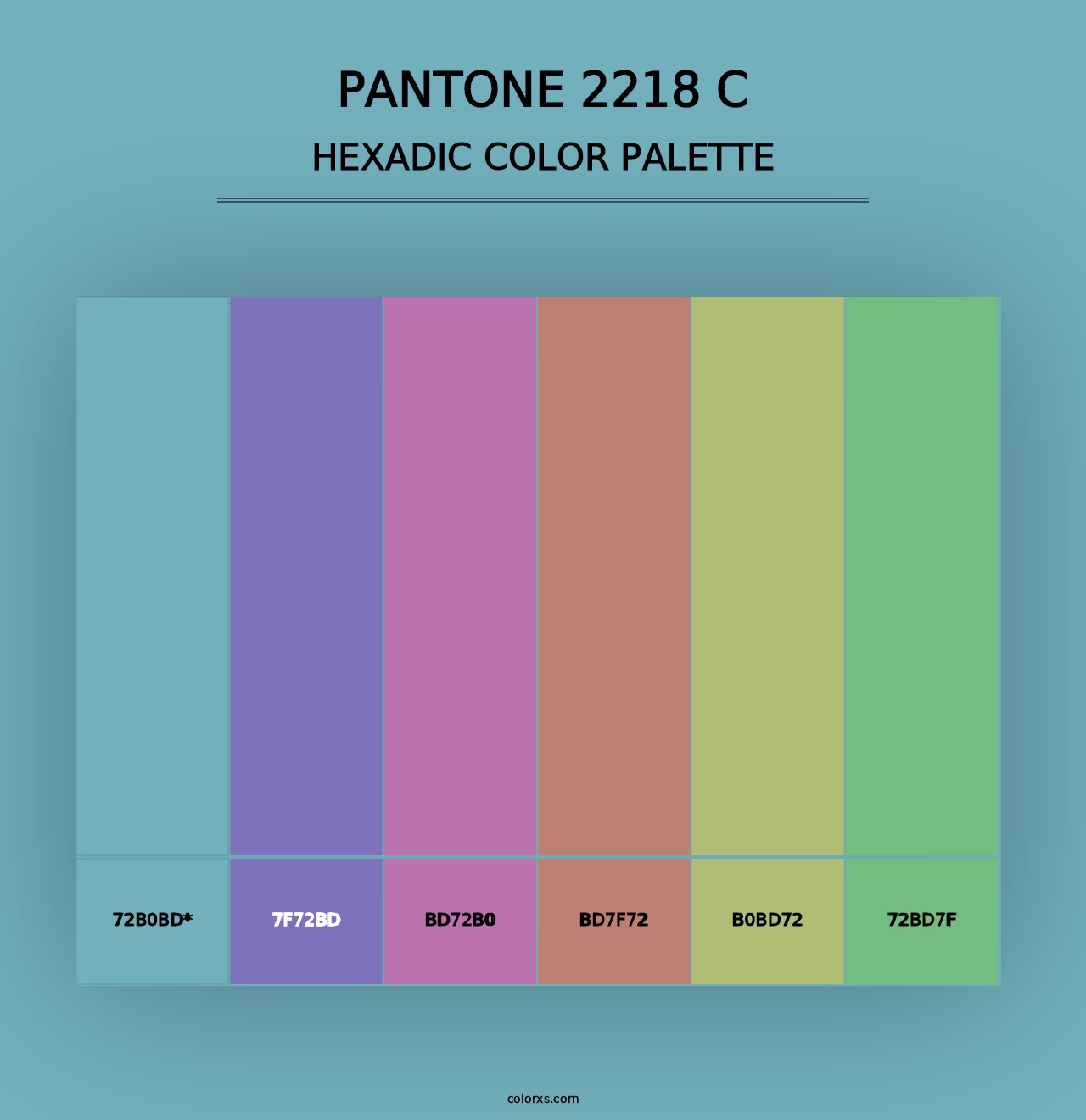 PANTONE 2218 C - Hexadic Color Palette