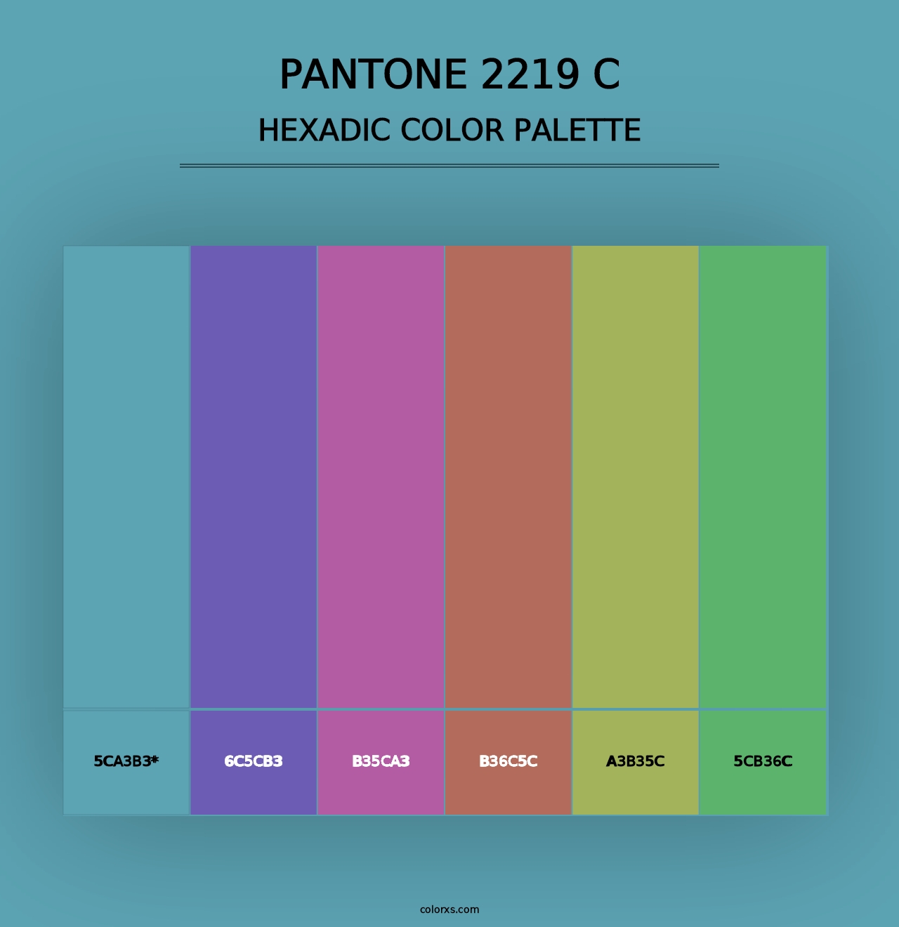 PANTONE 2219 C - Hexadic Color Palette