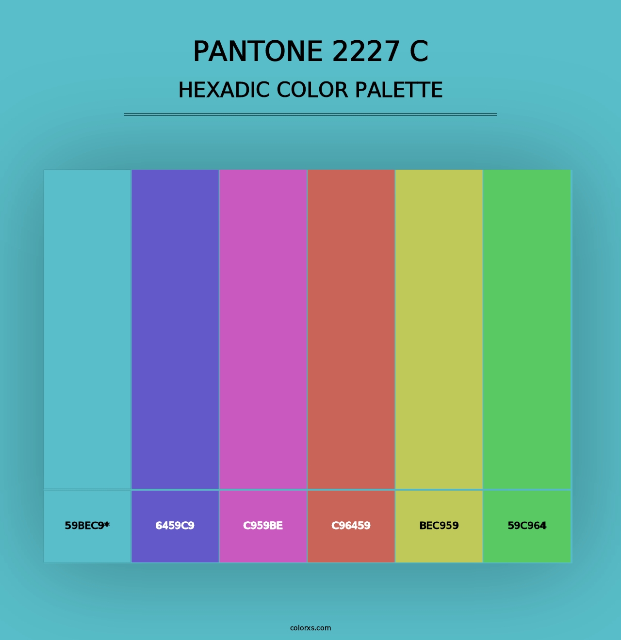 PANTONE 2227 C - Hexadic Color Palette