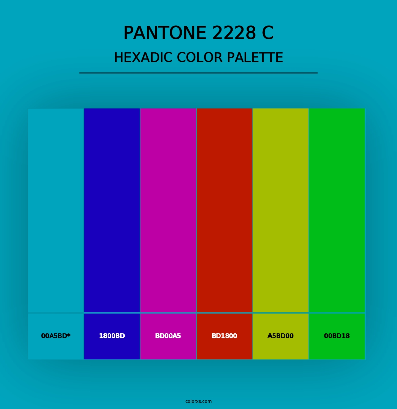 PANTONE 2228 C - Hexadic Color Palette