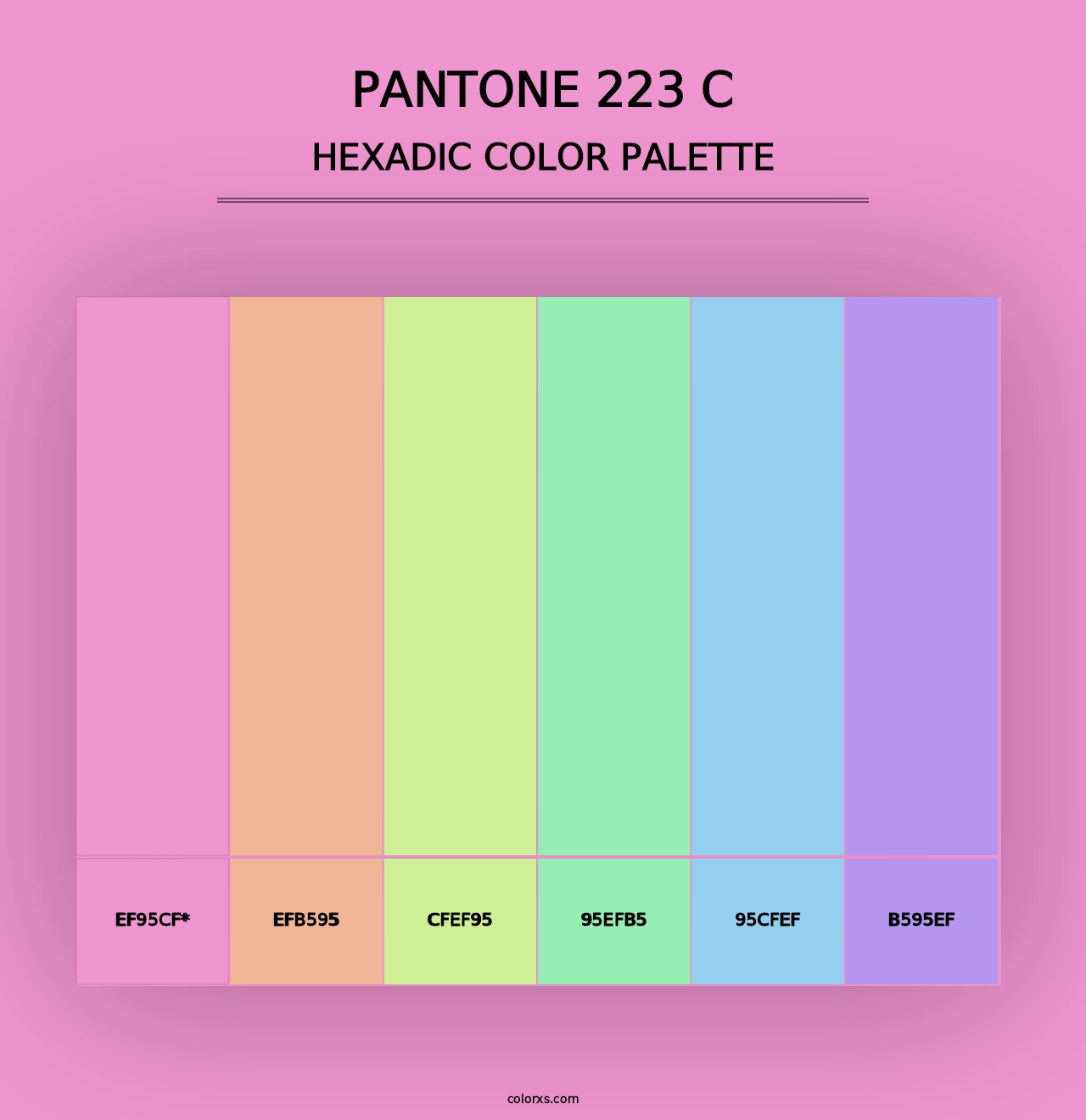 PANTONE 223 C - Hexadic Color Palette