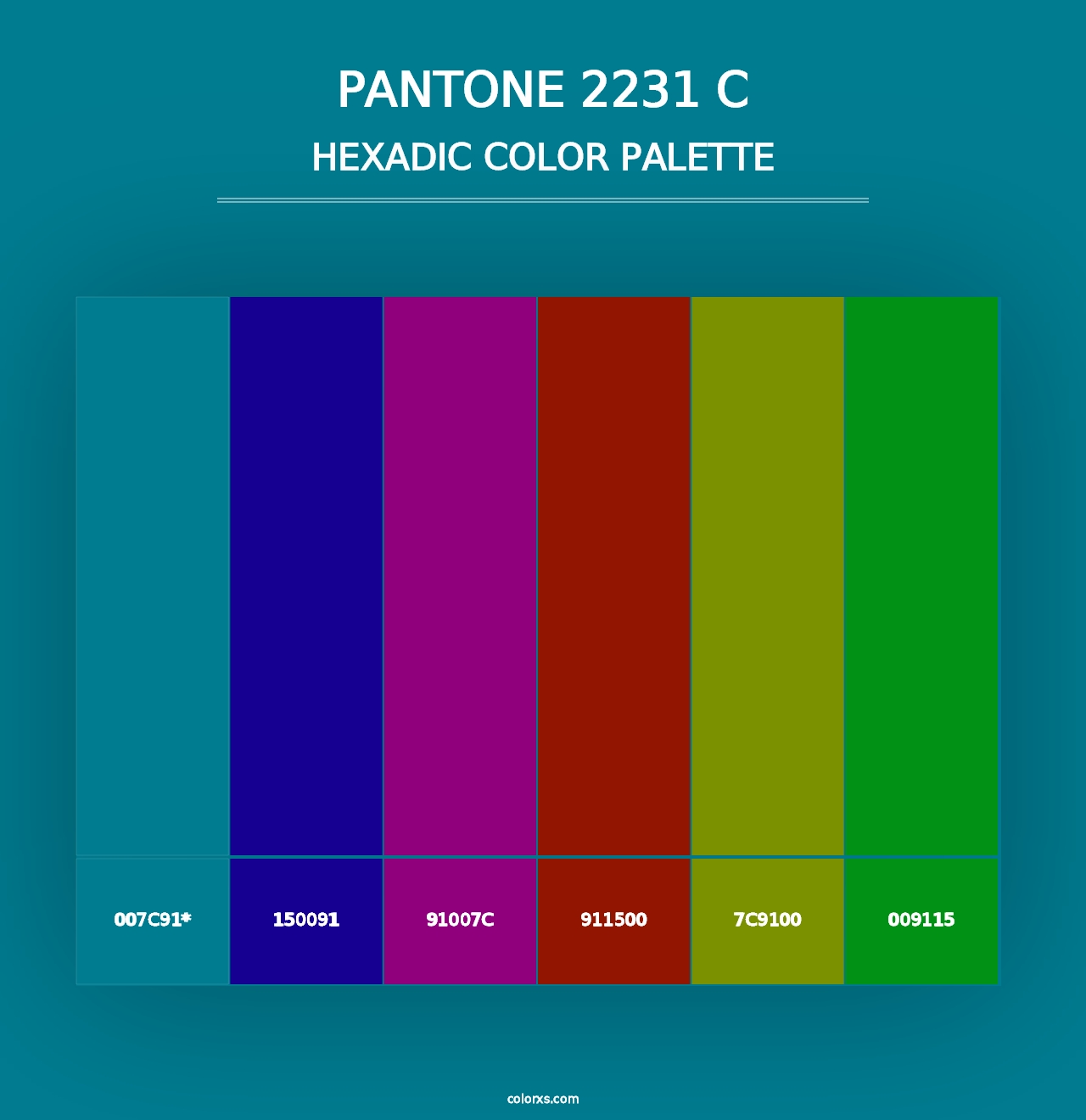 PANTONE 2231 C - Hexadic Color Palette