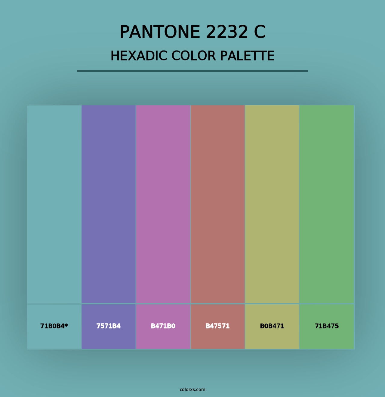 PANTONE 2232 C - Hexadic Color Palette