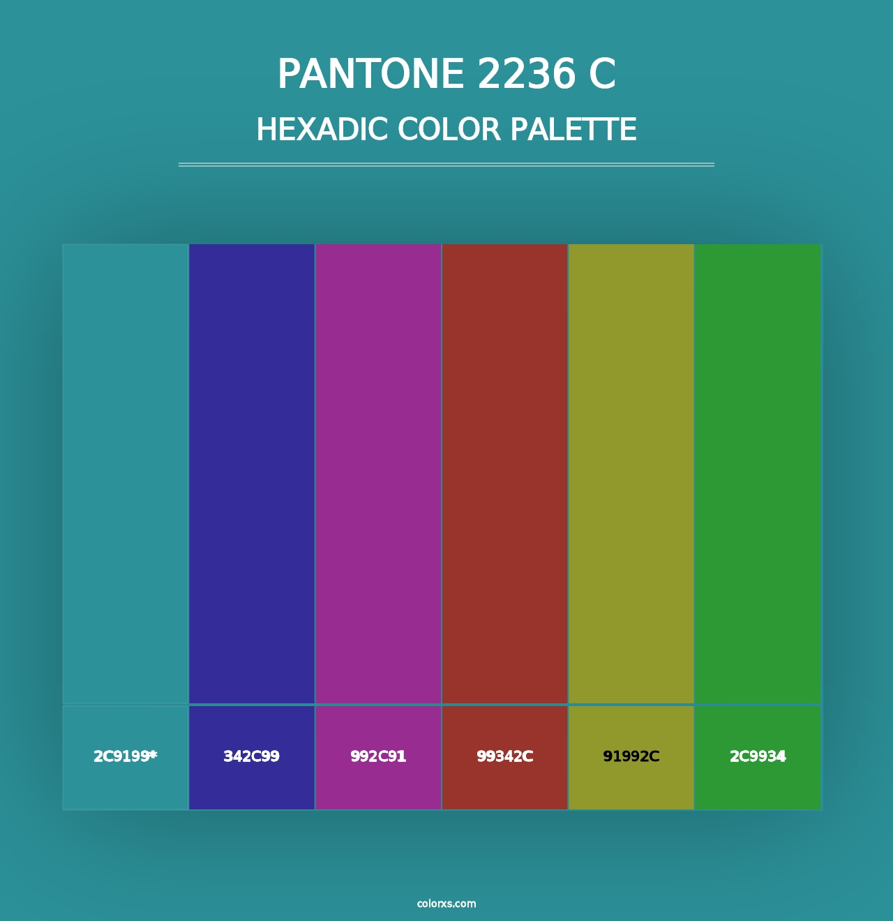 PANTONE 2236 C - Hexadic Color Palette