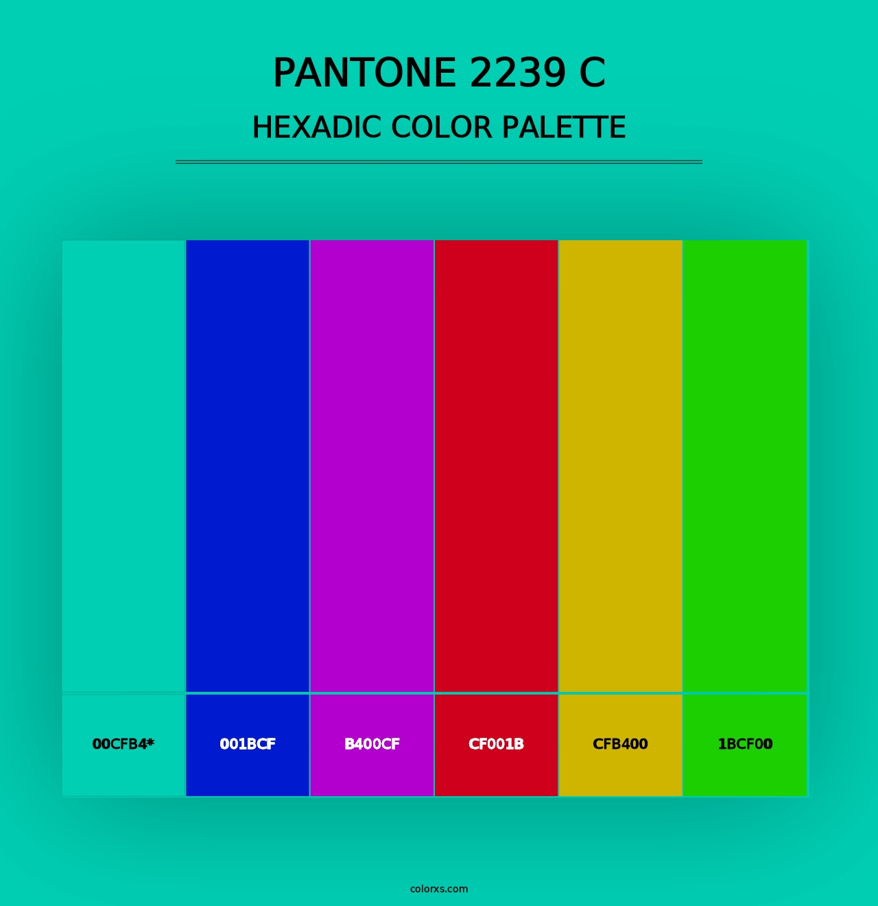 PANTONE 2239 C - Hexadic Color Palette