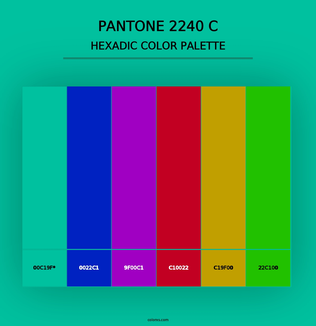 PANTONE 2240 C - Hexadic Color Palette