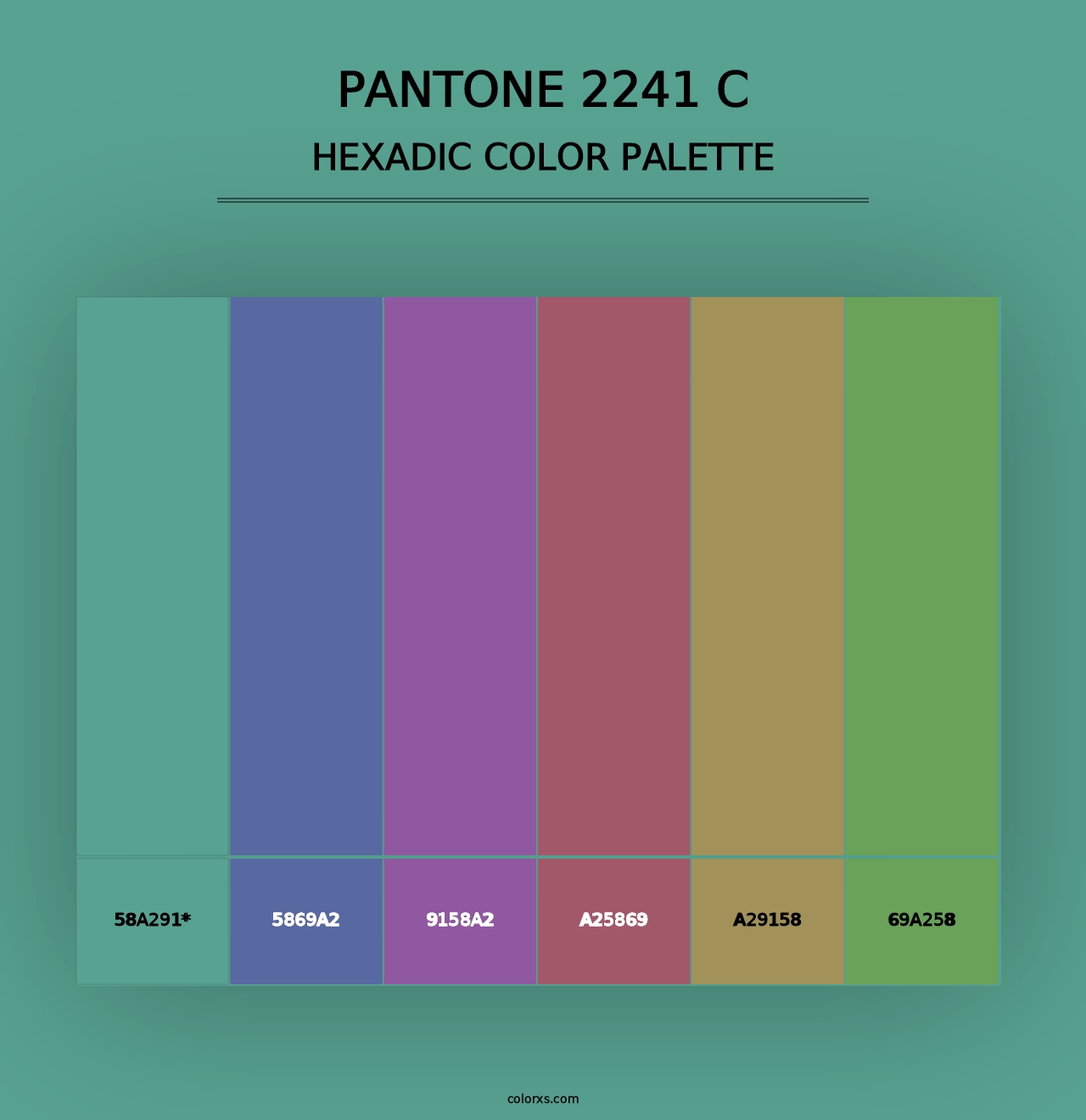 PANTONE 2241 C - Hexadic Color Palette