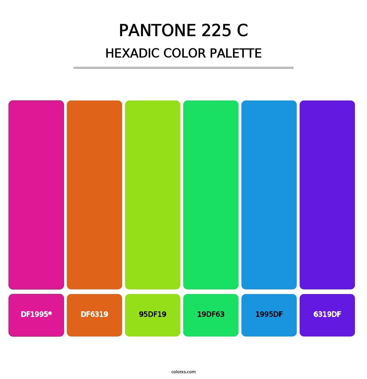 PANTONE 225 C - Hexadic Color Palette