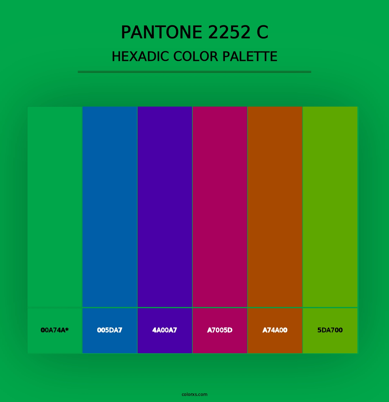 PANTONE 2252 C - Hexadic Color Palette