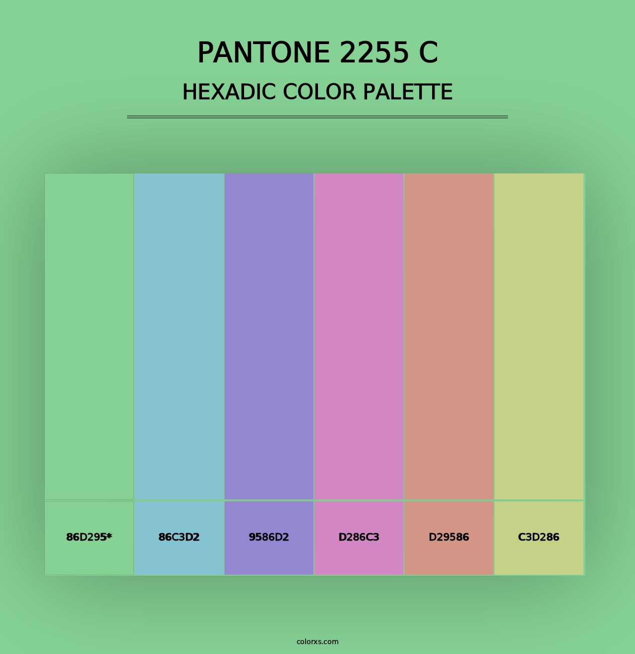 PANTONE 2255 C - Hexadic Color Palette