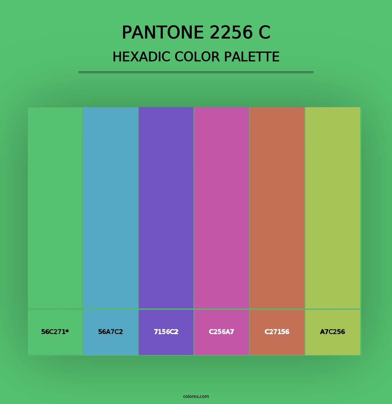 PANTONE 2256 C - Hexadic Color Palette