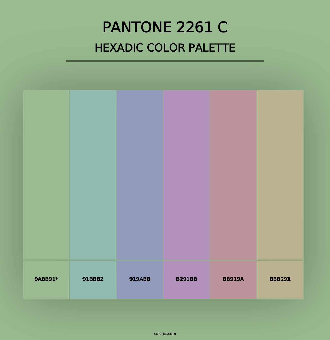 PANTONE 2261 C - Hexadic Color Palette