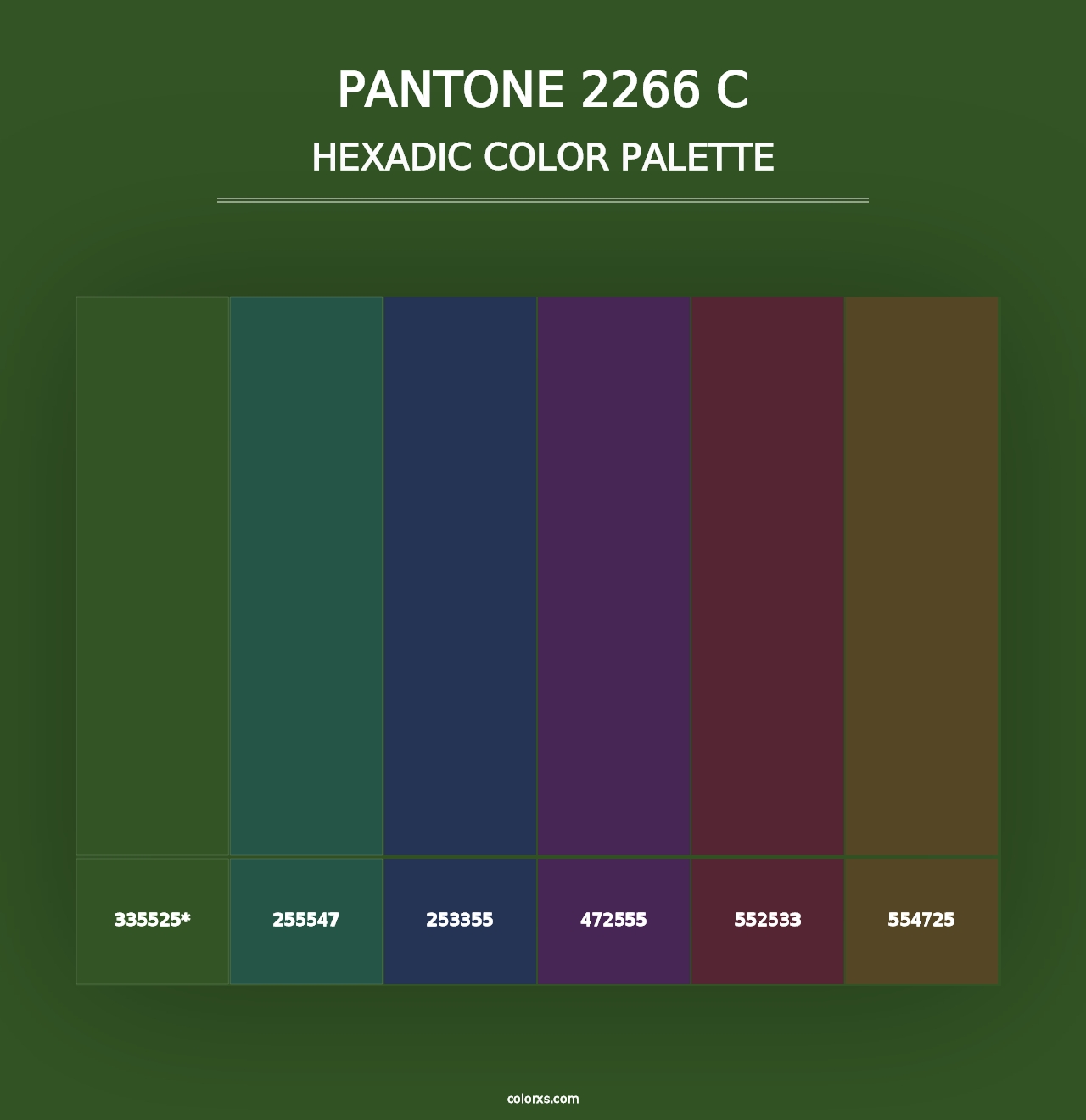 PANTONE 2266 C - Hexadic Color Palette