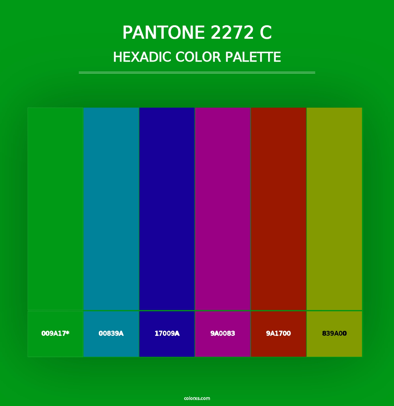 PANTONE 2272 C - Hexadic Color Palette