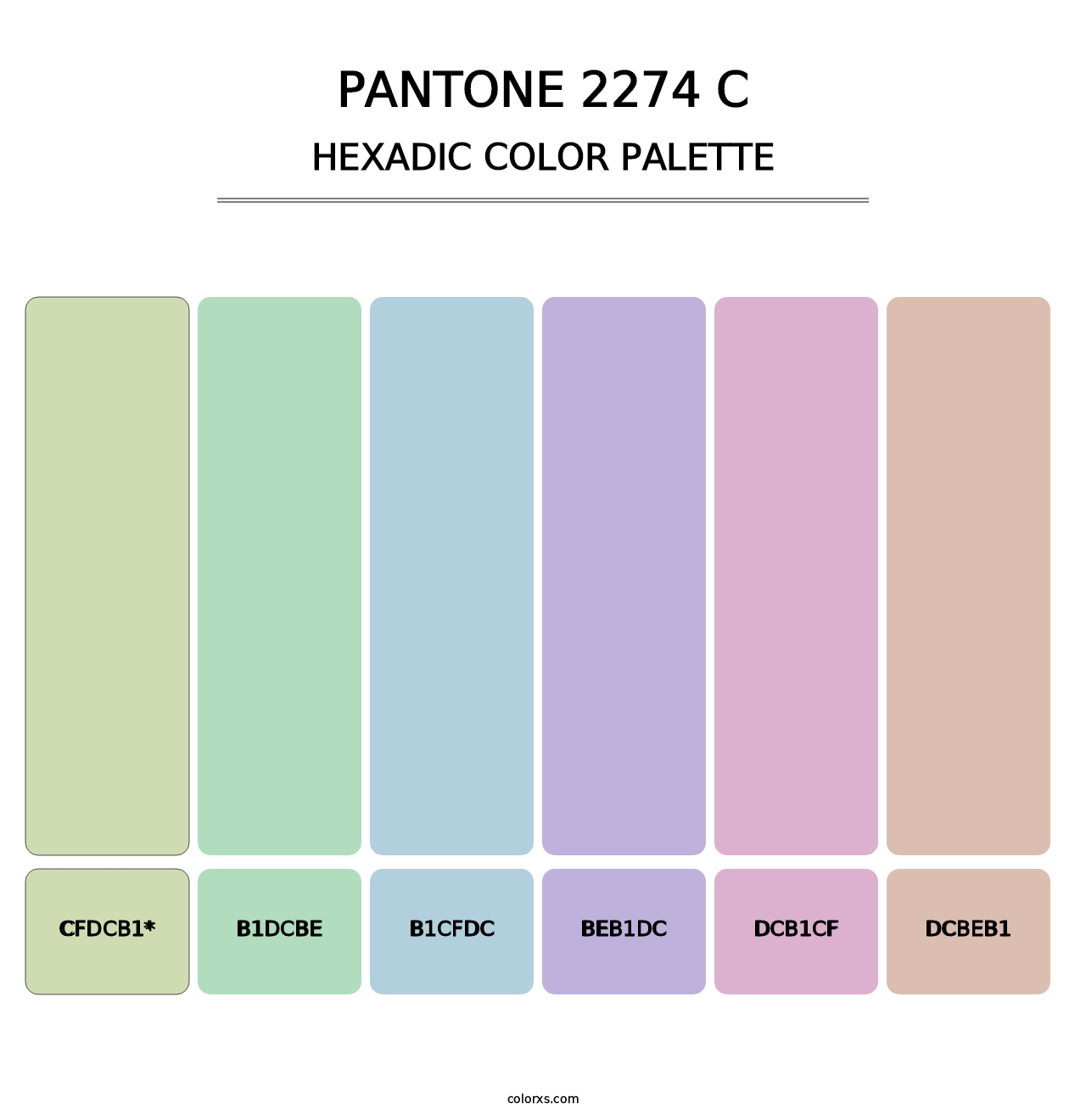 PANTONE 2274 C - Hexadic Color Palette