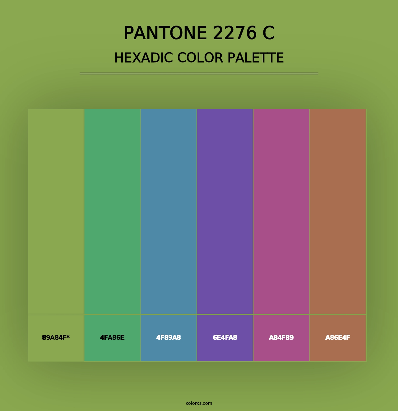 PANTONE 2276 C - Hexadic Color Palette