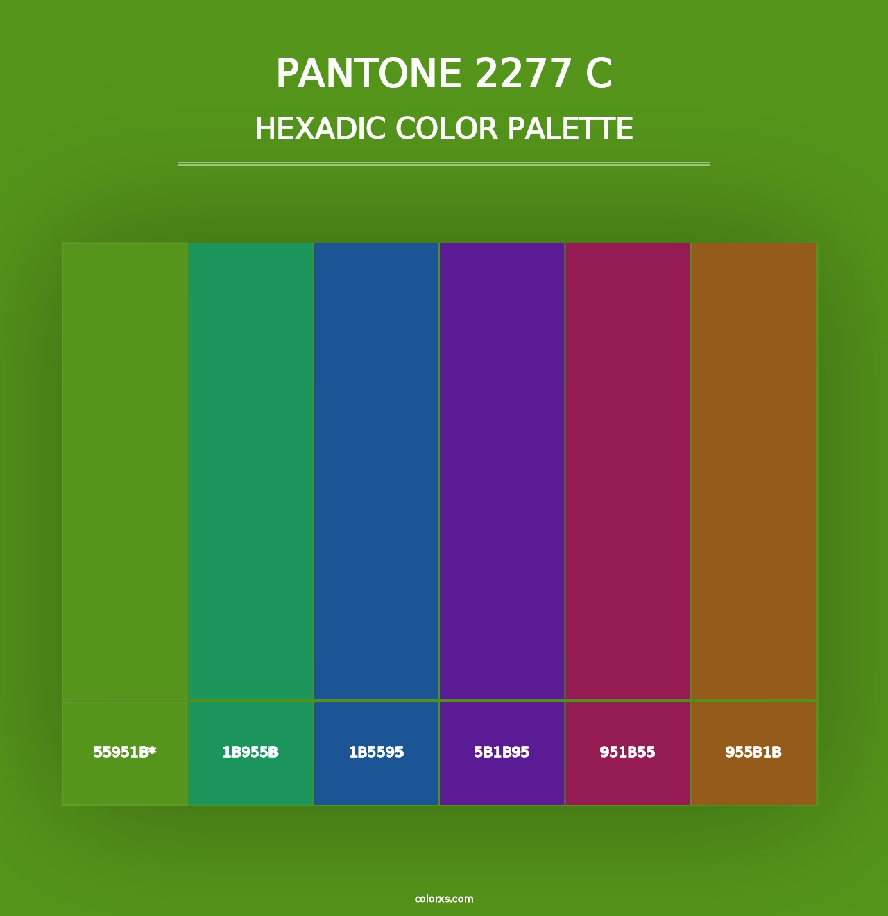 PANTONE 2277 C - Hexadic Color Palette