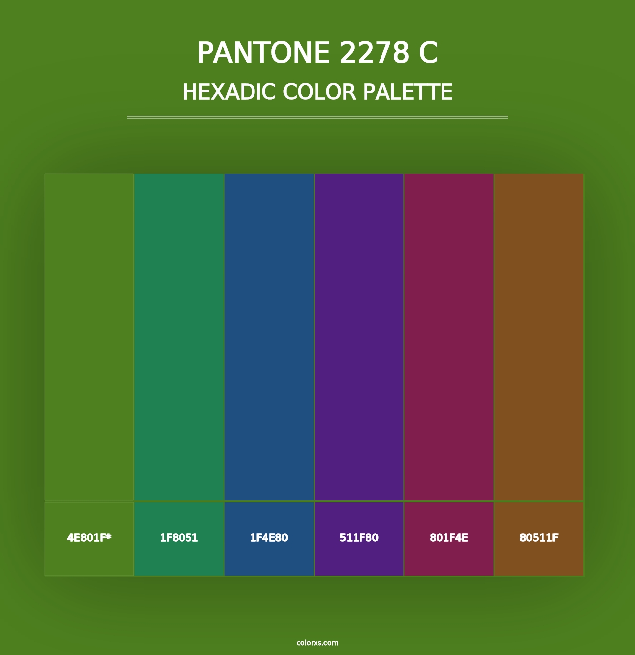 PANTONE 2278 C - Hexadic Color Palette