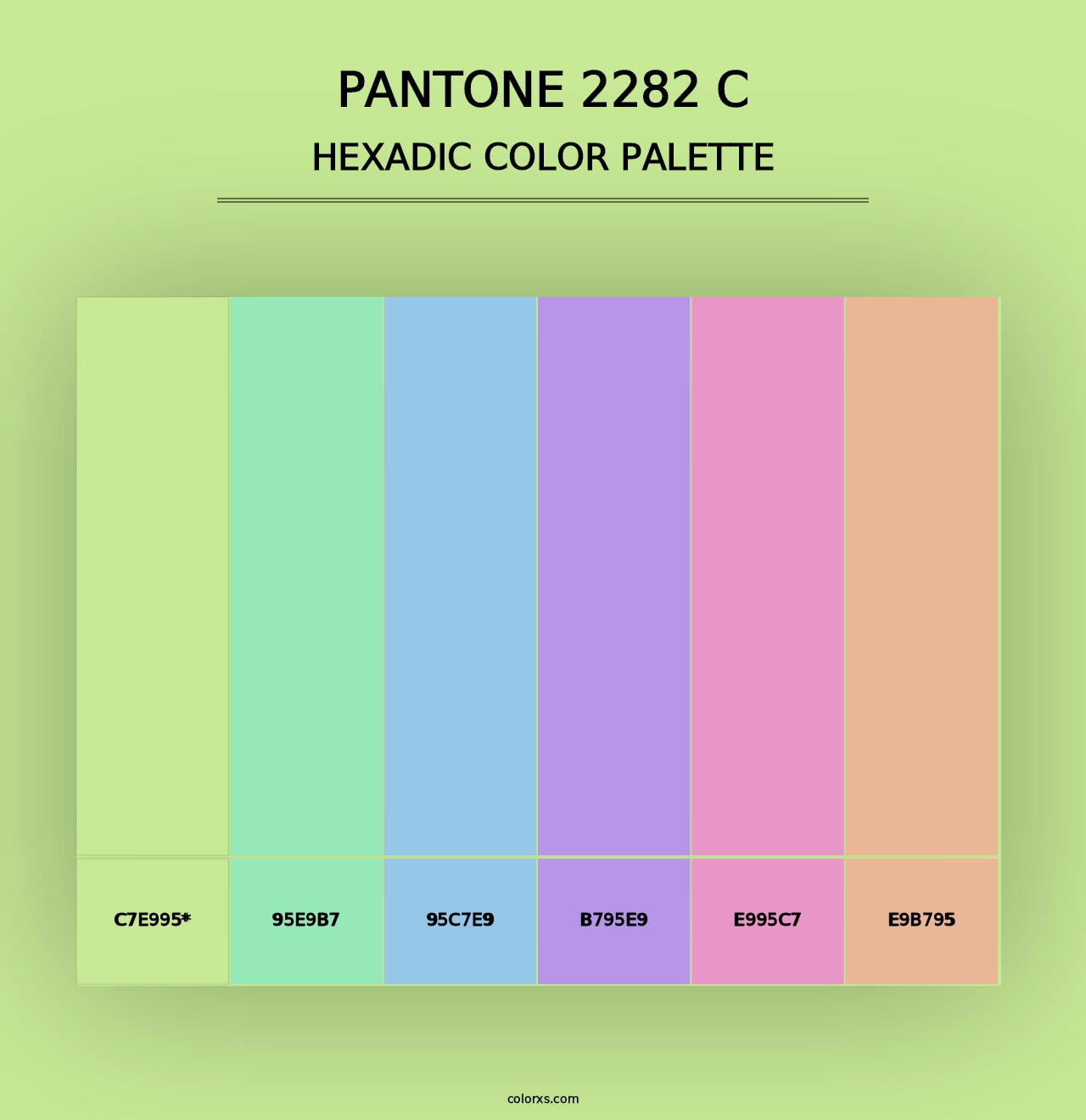 PANTONE 2282 C - Hexadic Color Palette