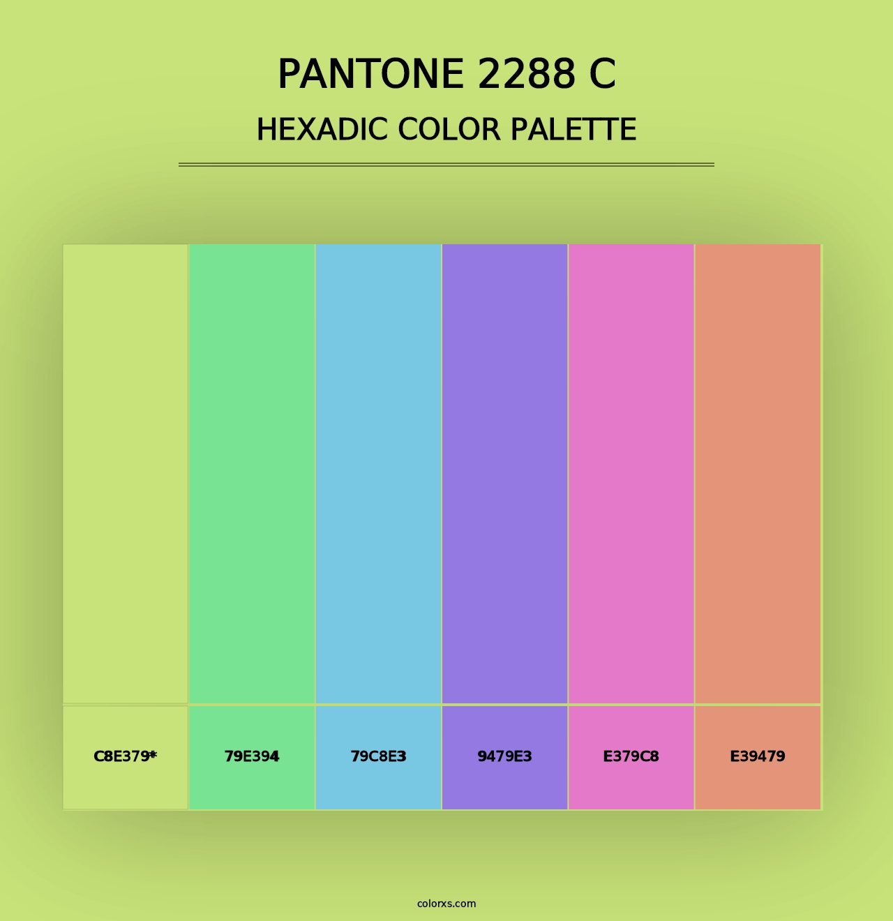 PANTONE 2288 C - Hexadic Color Palette