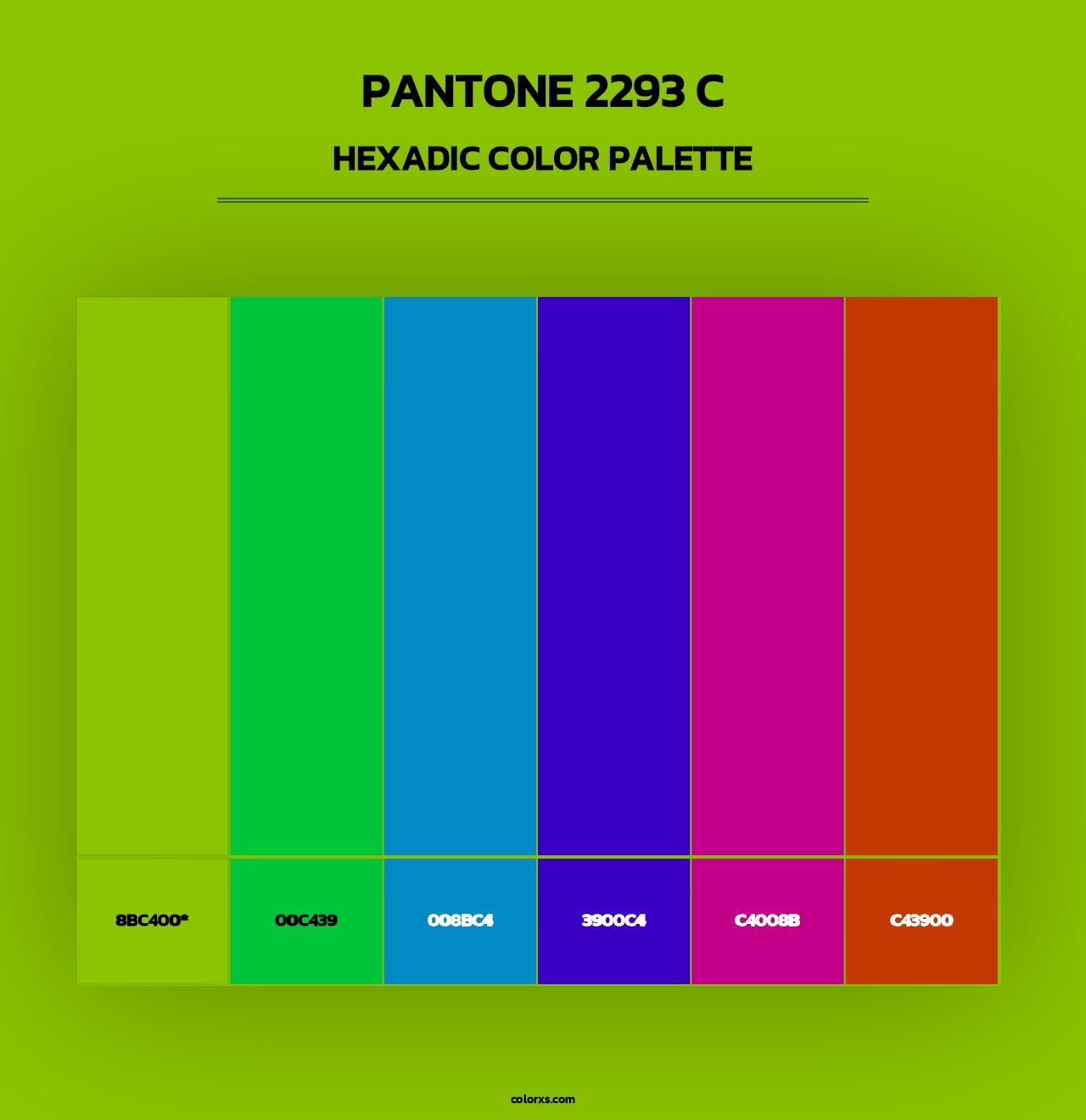 PANTONE 2293 C - Hexadic Color Palette