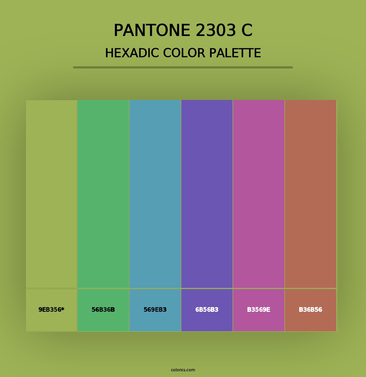 PANTONE 2303 C - Hexadic Color Palette