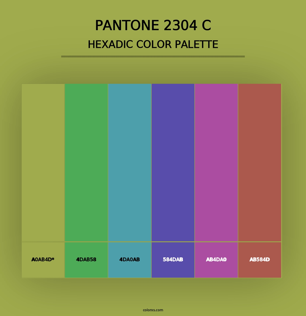 PANTONE 2304 C - Hexadic Color Palette