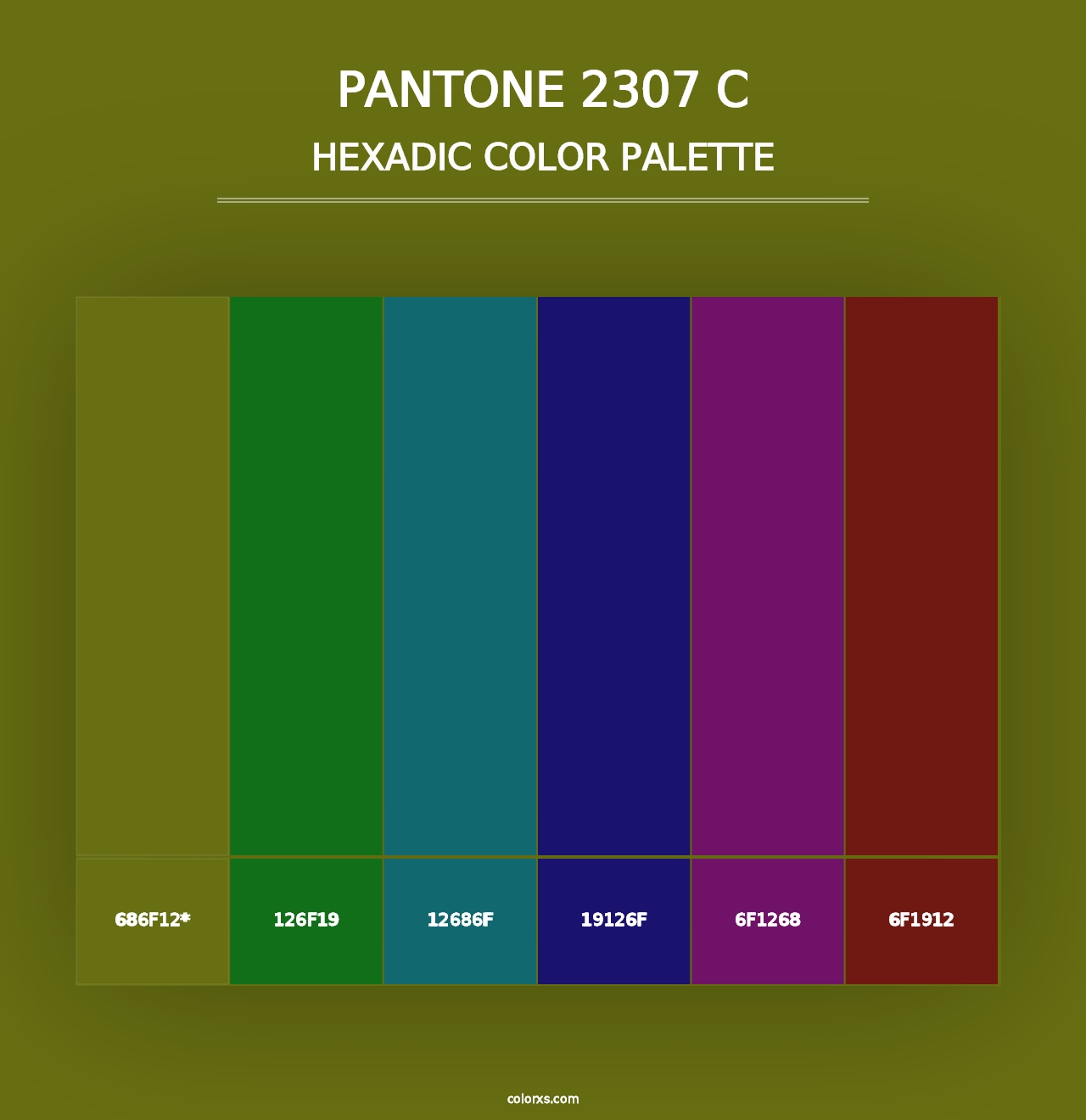 PANTONE 2307 C - Hexadic Color Palette