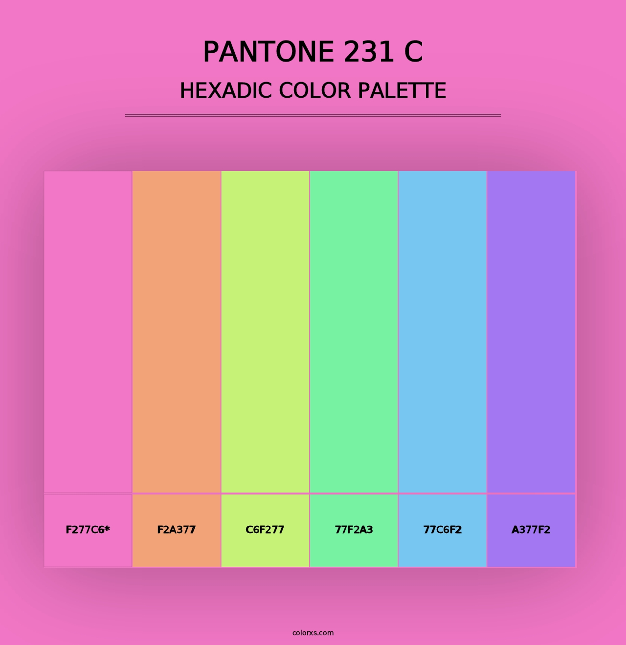 PANTONE 231 C - Hexadic Color Palette