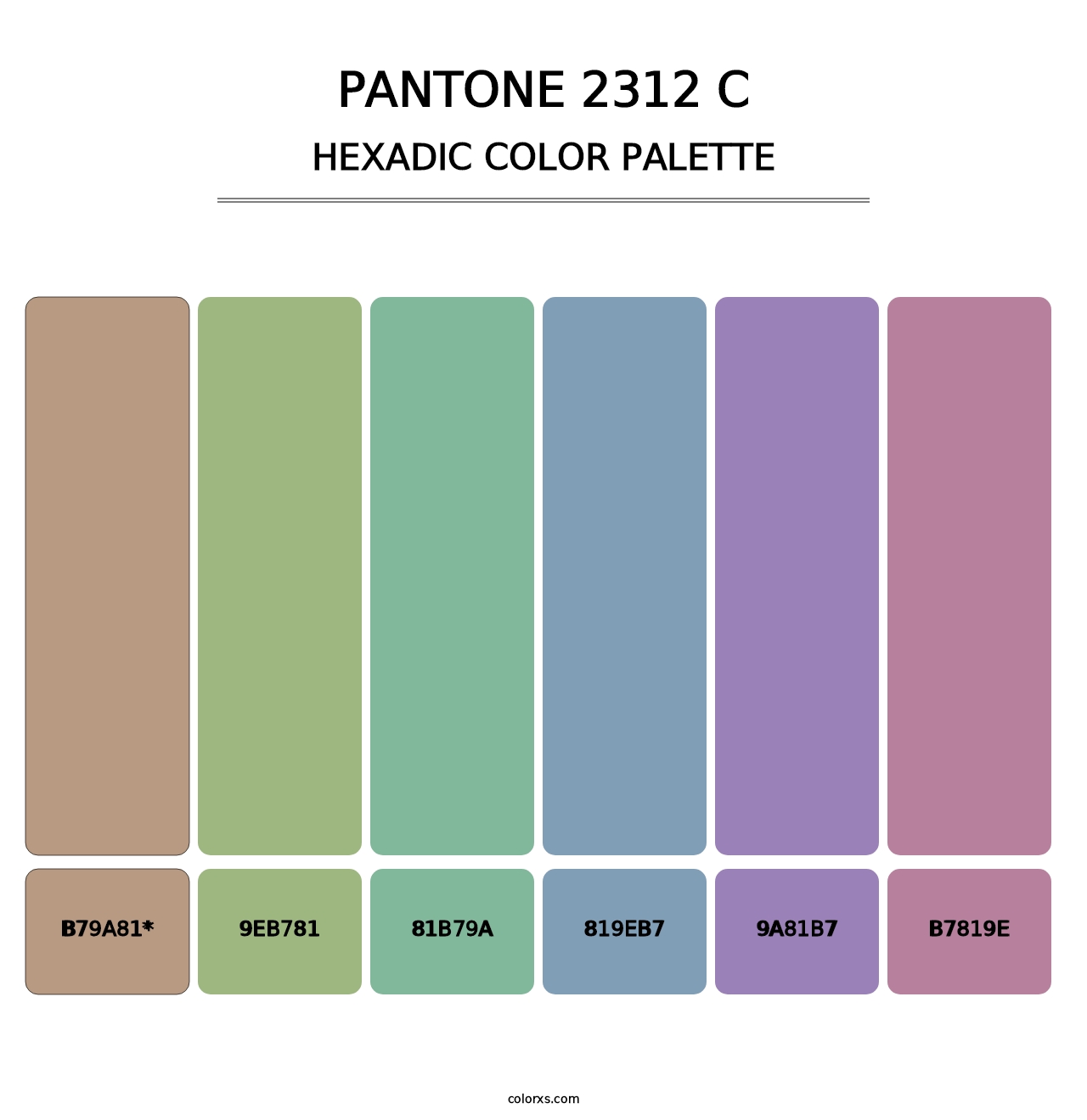 PANTONE 2312 C - Hexadic Color Palette