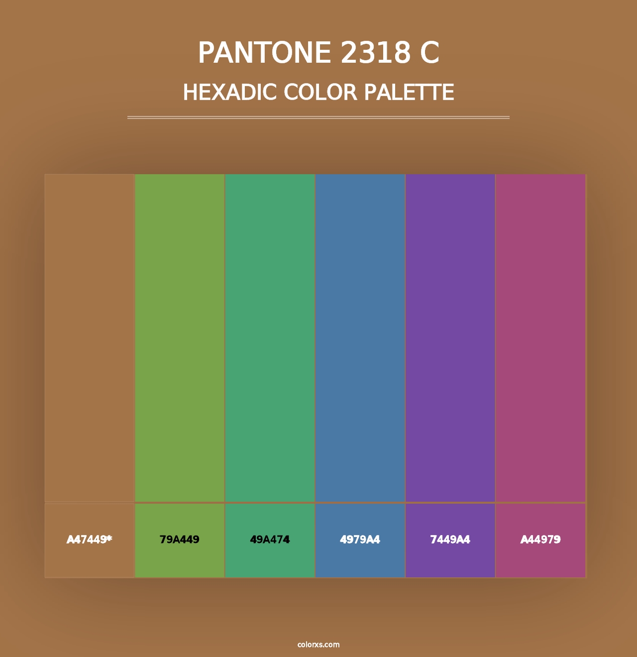 PANTONE 2318 C - Hexadic Color Palette