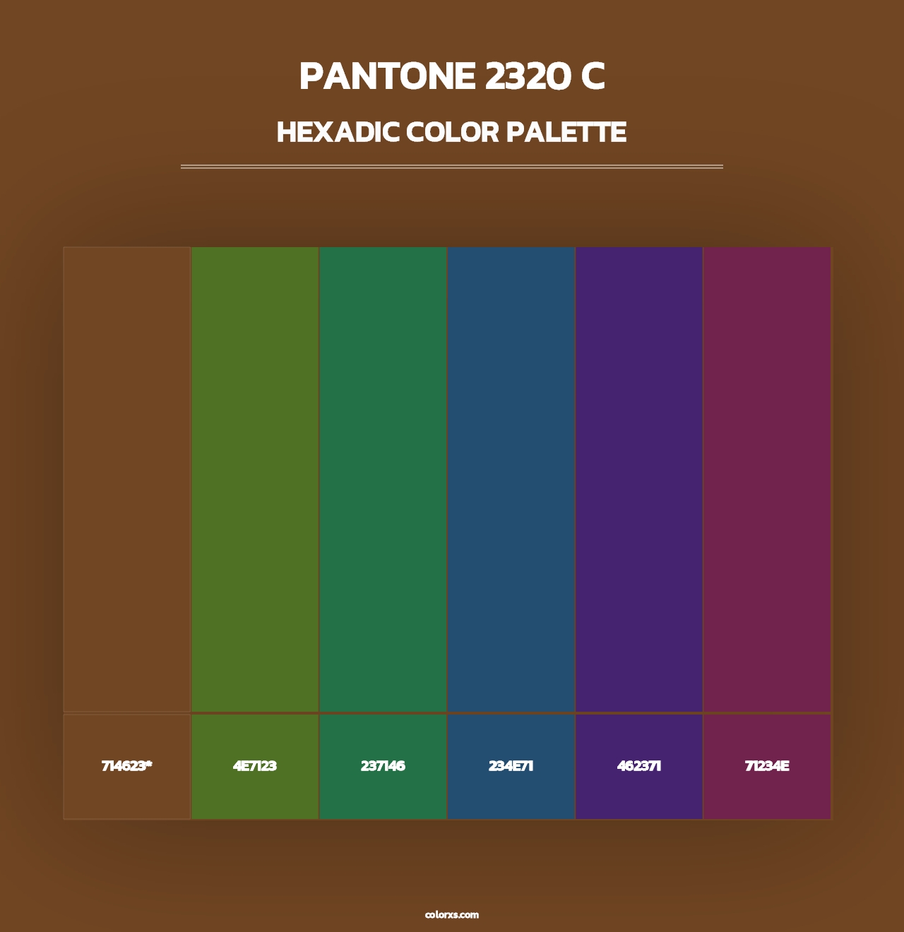 PANTONE 2320 C - Hexadic Color Palette