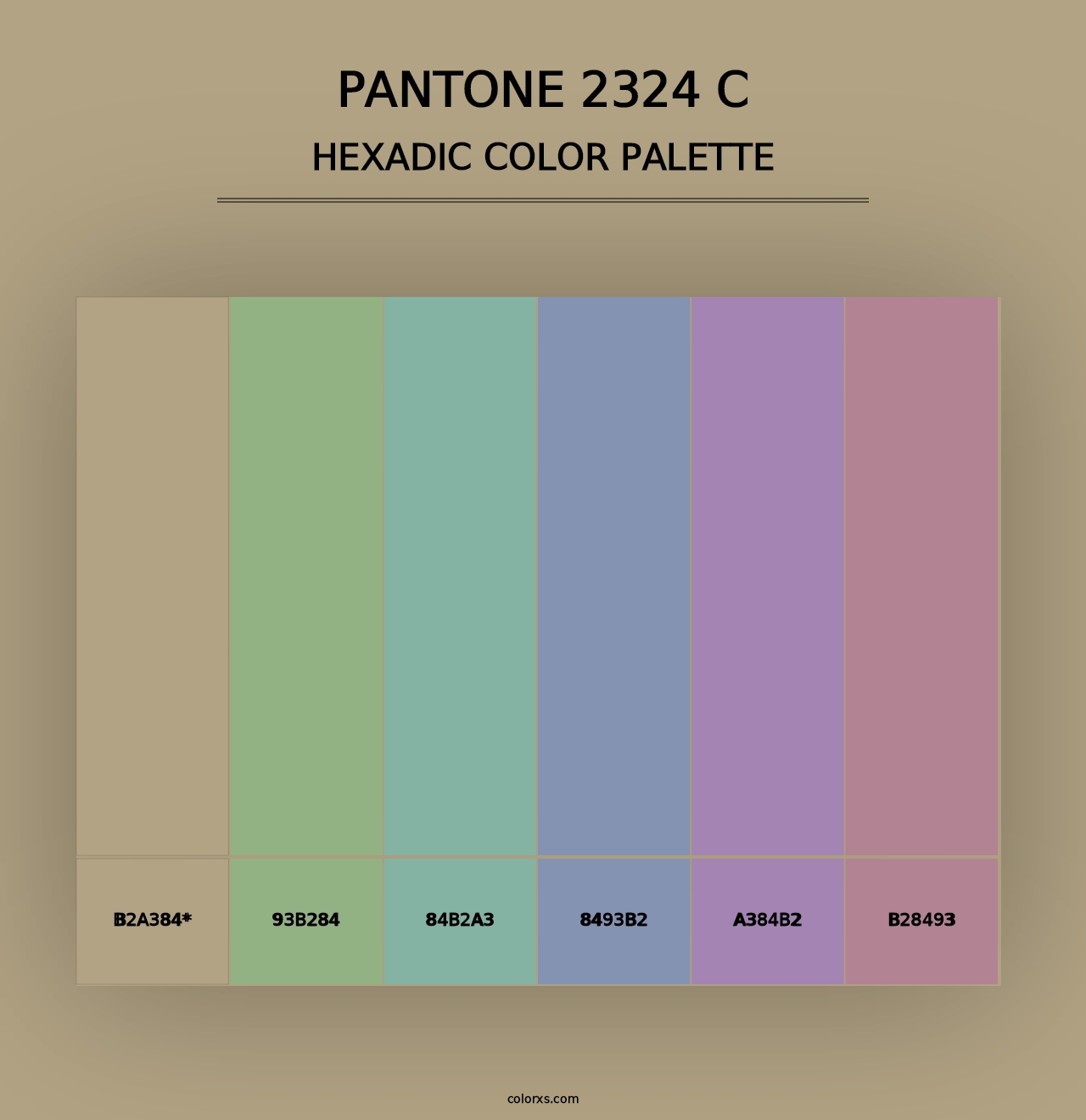 PANTONE 2324 C - Hexadic Color Palette