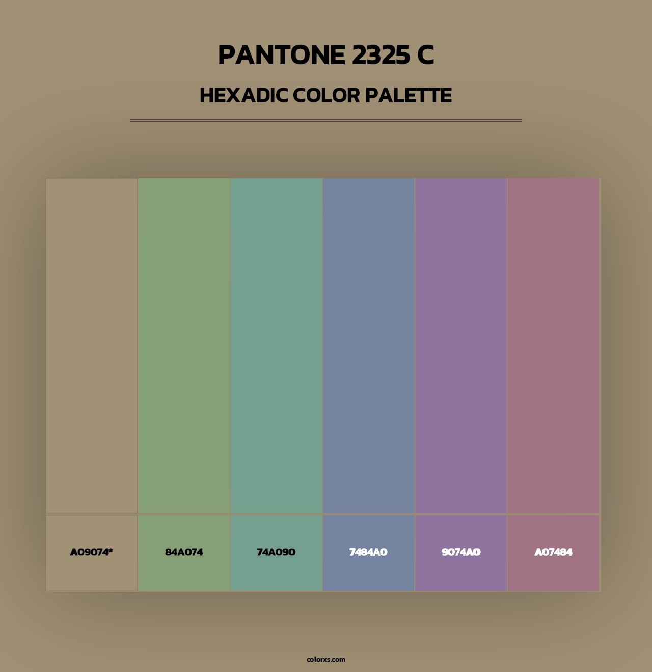 PANTONE 2325 C - Hexadic Color Palette