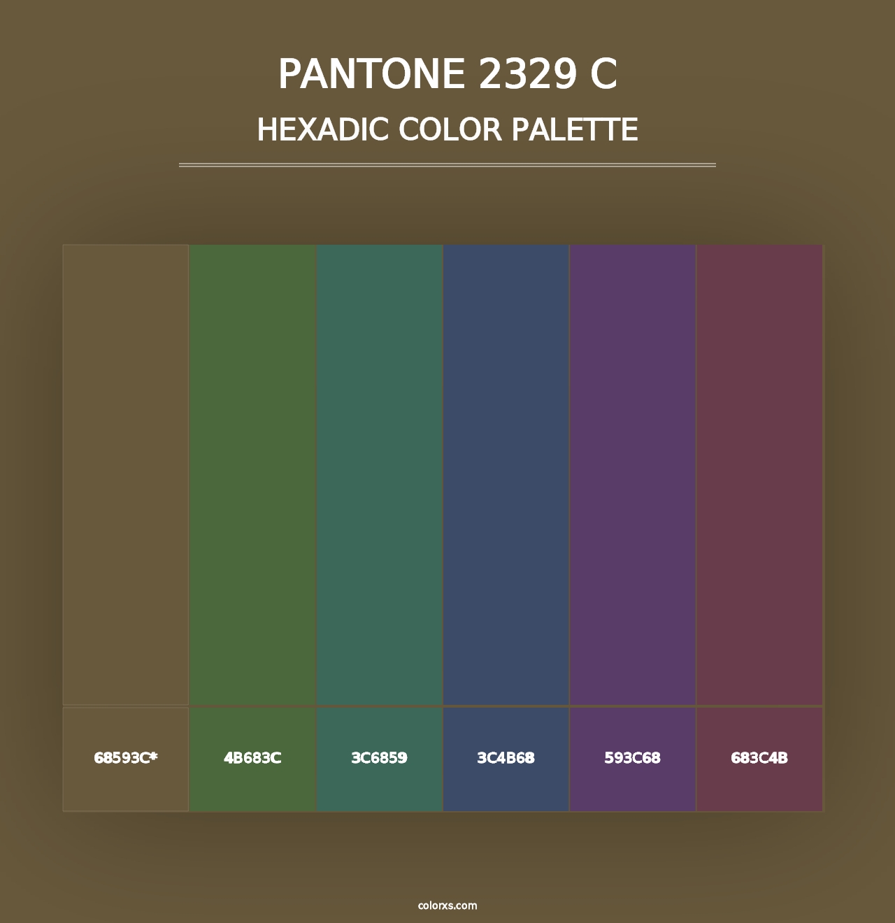 PANTONE 2329 C - Hexadic Color Palette