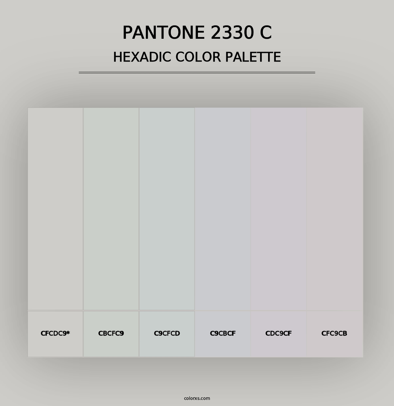 PANTONE 2330 C - Hexadic Color Palette