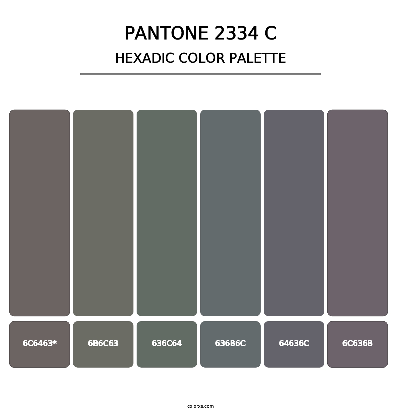 PANTONE 2334 C - Hexadic Color Palette