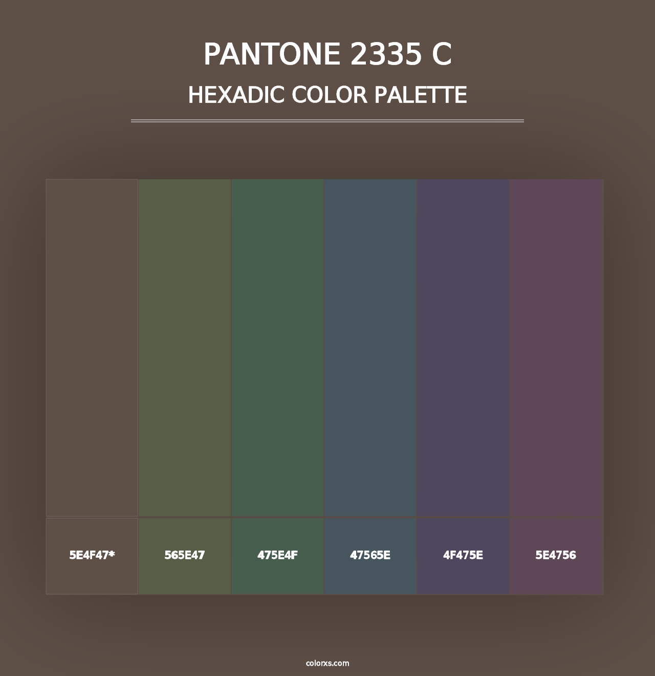 PANTONE 2335 C - Hexadic Color Palette