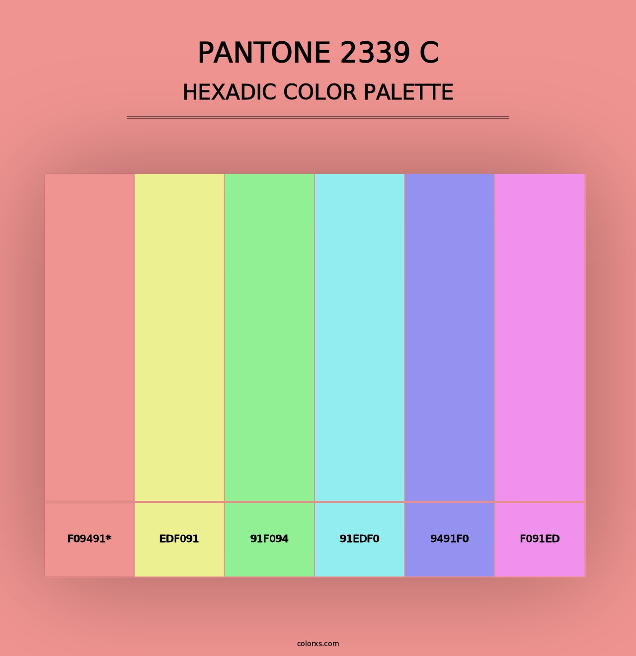 PANTONE 2339 C - Hexadic Color Palette