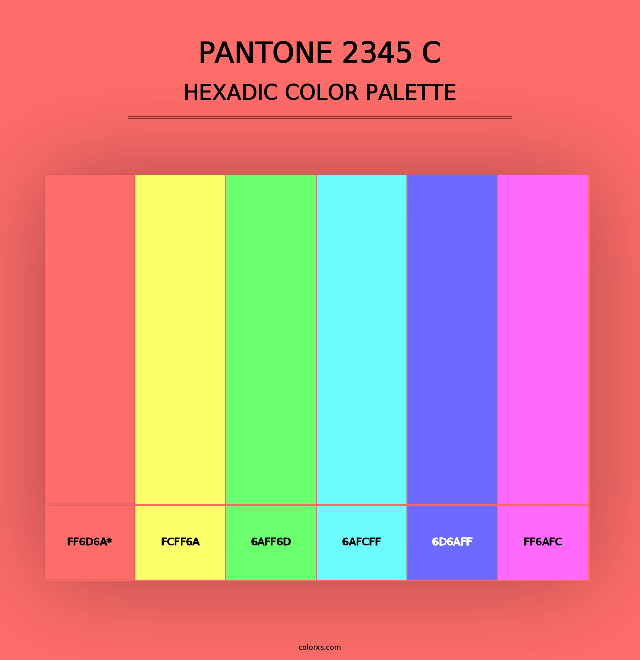 PANTONE 2345 C - Hexadic Color Palette