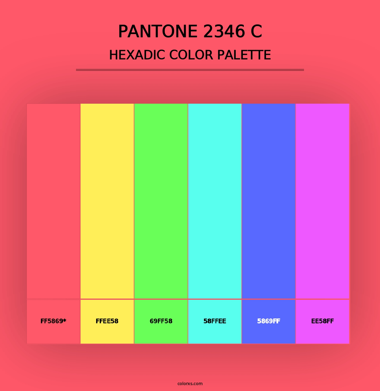 PANTONE 2346 C - Hexadic Color Palette