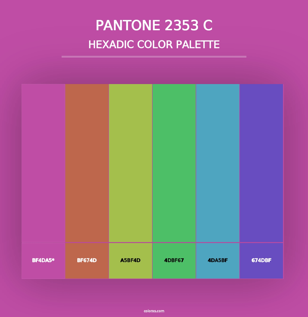 PANTONE 2353 C - Hexadic Color Palette