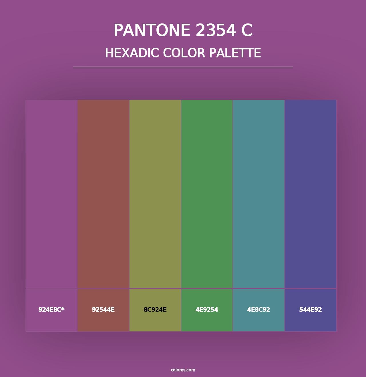 PANTONE 2354 C - Hexadic Color Palette