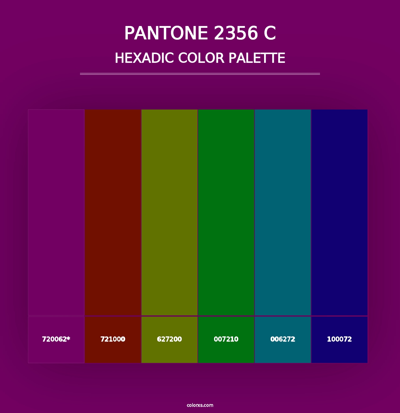 PANTONE 2356 C - Hexadic Color Palette