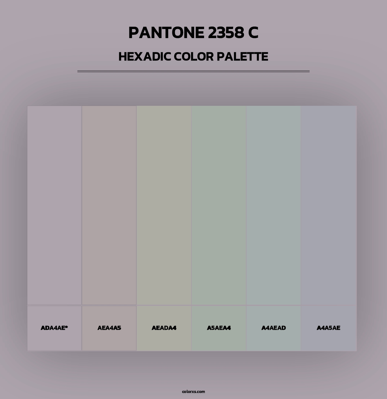 PANTONE 2358 C - Hexadic Color Palette