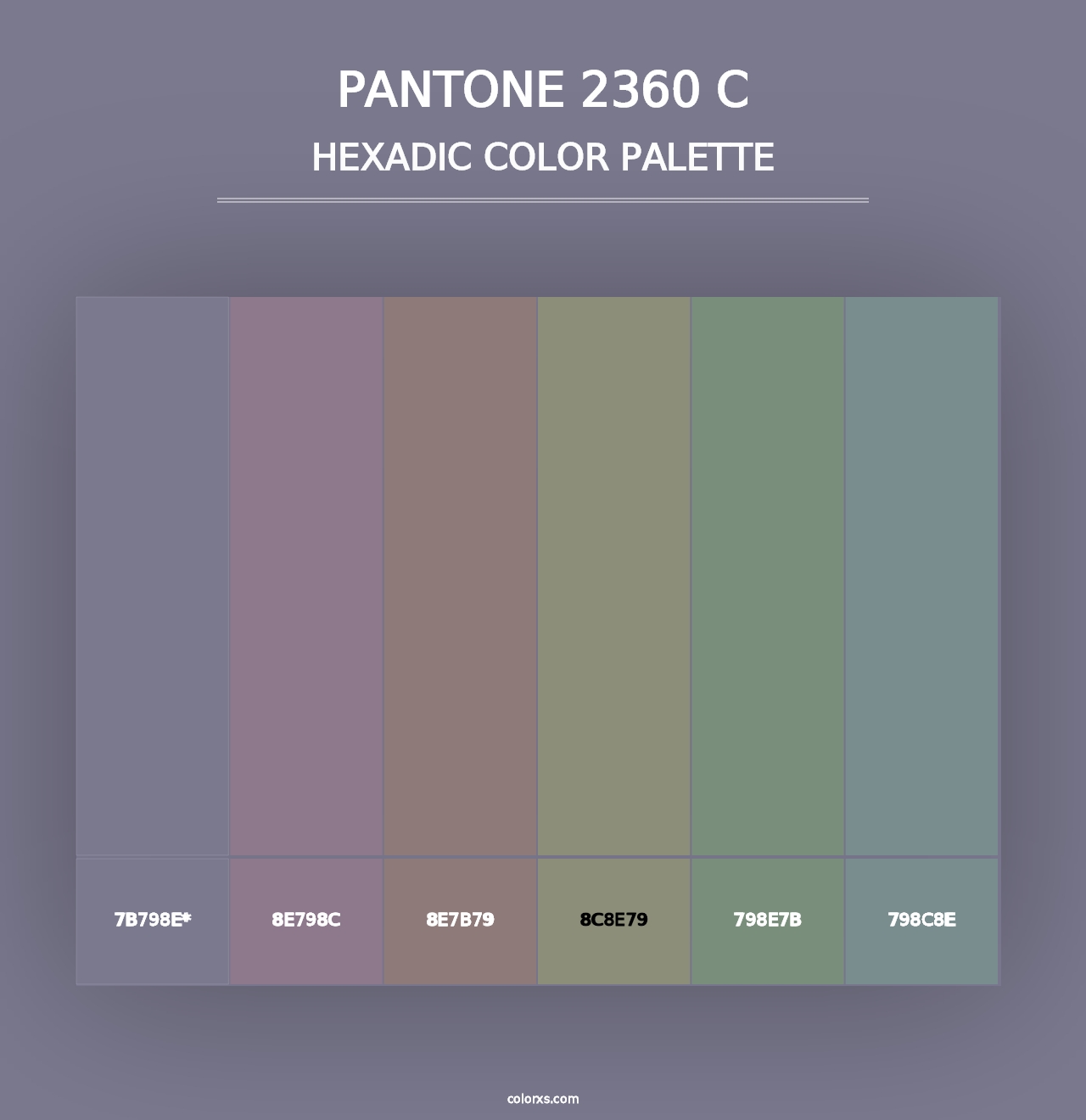 PANTONE 2360 C - Hexadic Color Palette